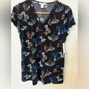Liz Claiborne Top | Size XS | Black with Red White and d Blue New with tag